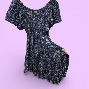 Cute NWT Y2K style babydoll dress crinkle top on or off the shoulder fairy